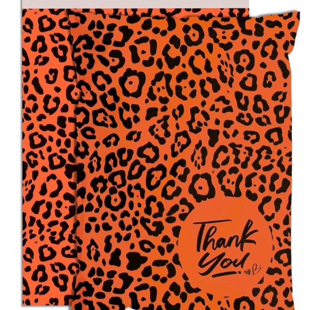 Orange Leopard Print POLYMAILERS 🧡 (10pc) Price firm